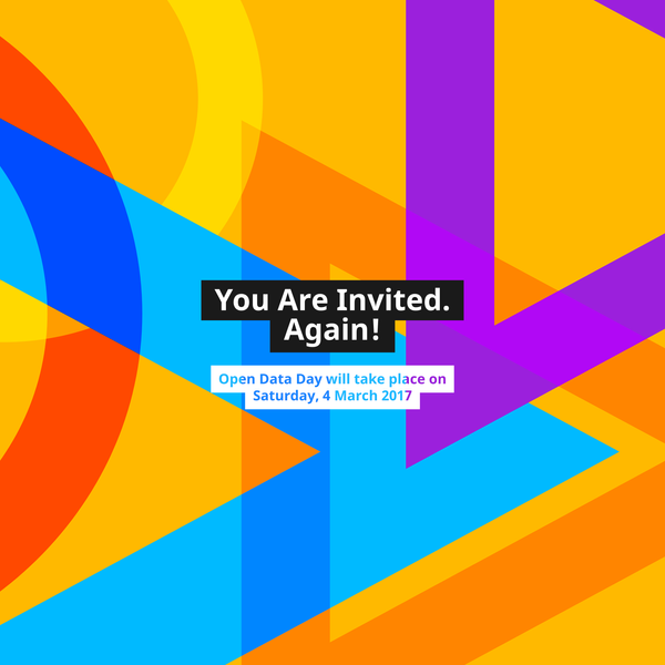 Brightly coloured patterned, formed of geometric shapes.